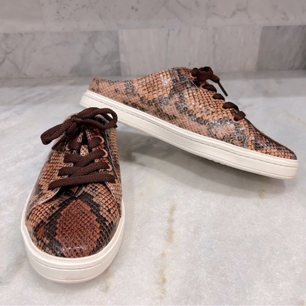 SOUL Naturalizer Kemper Mule Slip On Sneaker Snake Brown